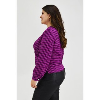 Foto 2 | Blusa Cruzada Roman Fashion Tallas Extras 1835 color Púrpura