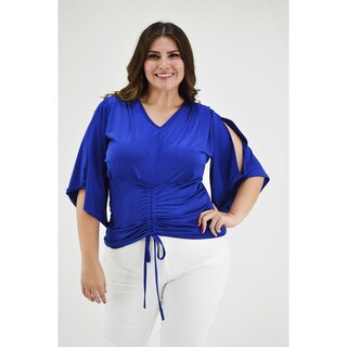 Foto 5 | Blusa con Jareta Roman Fashion 1846 Azul