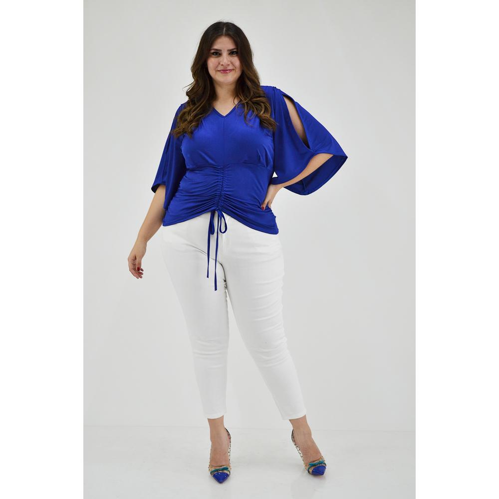 Foto 6 | Blusa con Jareta Roman Fashion 1846 Azul