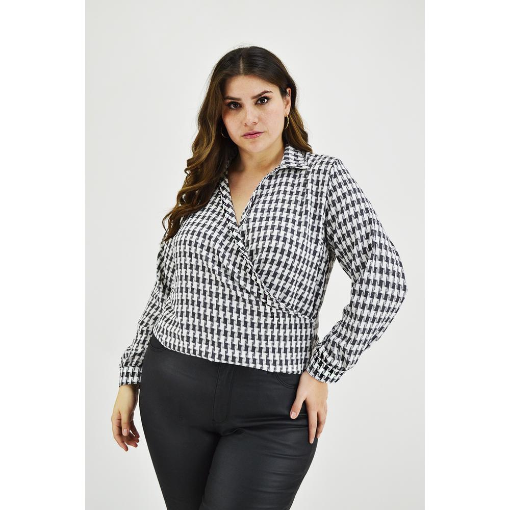 Foto 1 | Blusa Roman Fashion color Blanco para Mujer