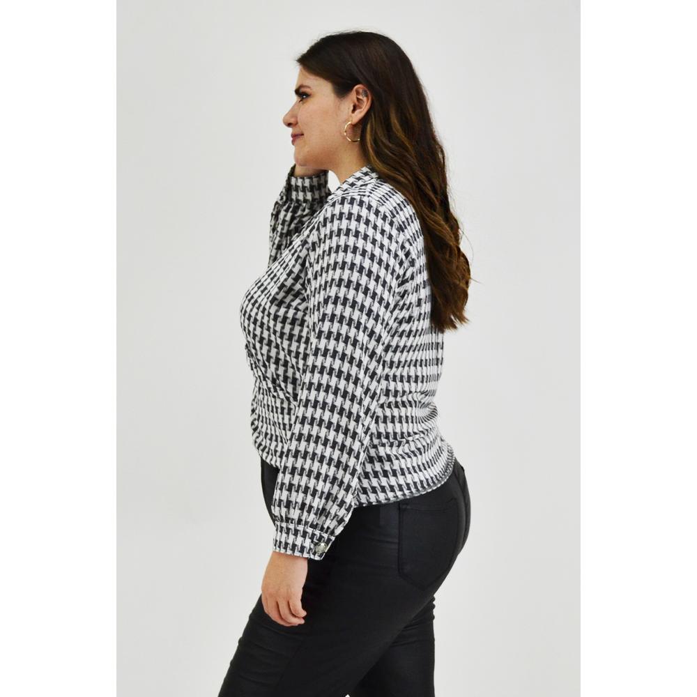 Foto 2 | Blusa Roman Fashion color Blanco para Mujer