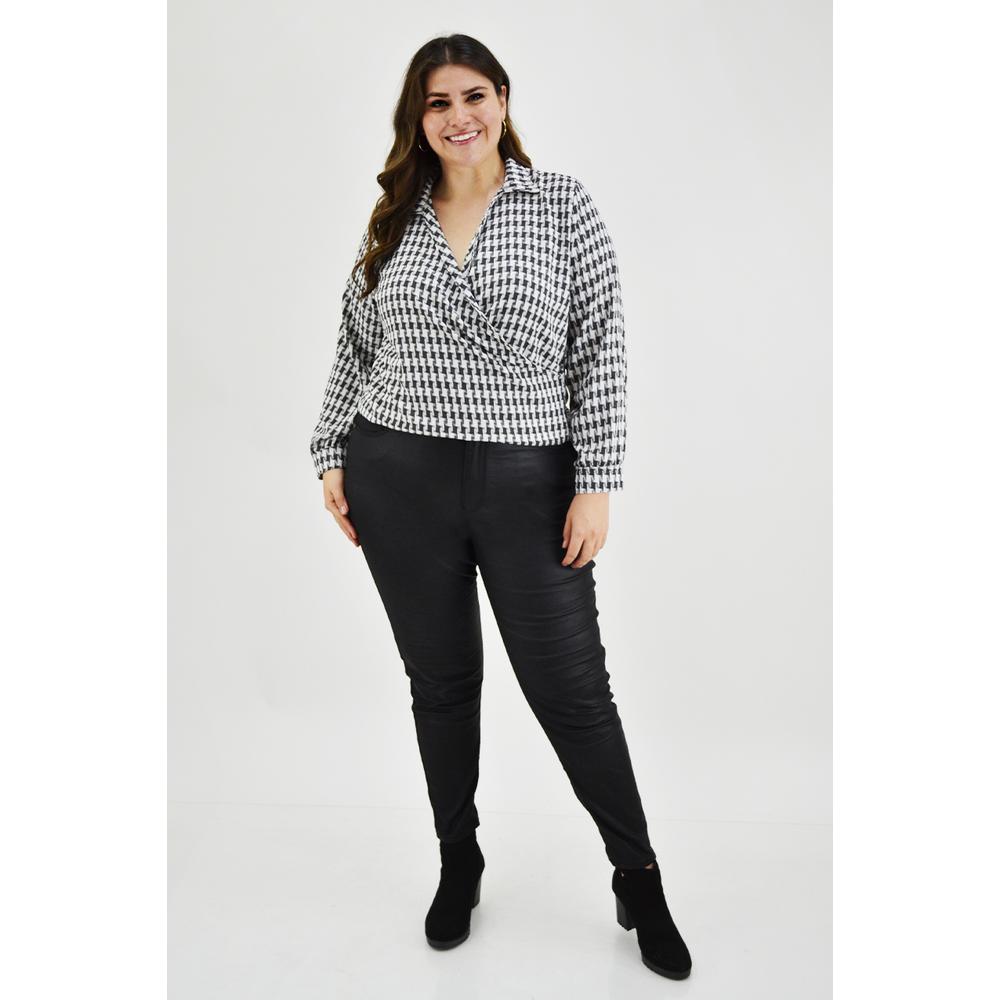 Foto 5 | Blusa Roman Fashion color Blanco para Mujer