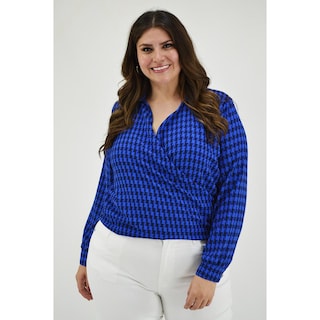 Foto 2 | Blusa Cruzada Roman Fashion 1835 Azul