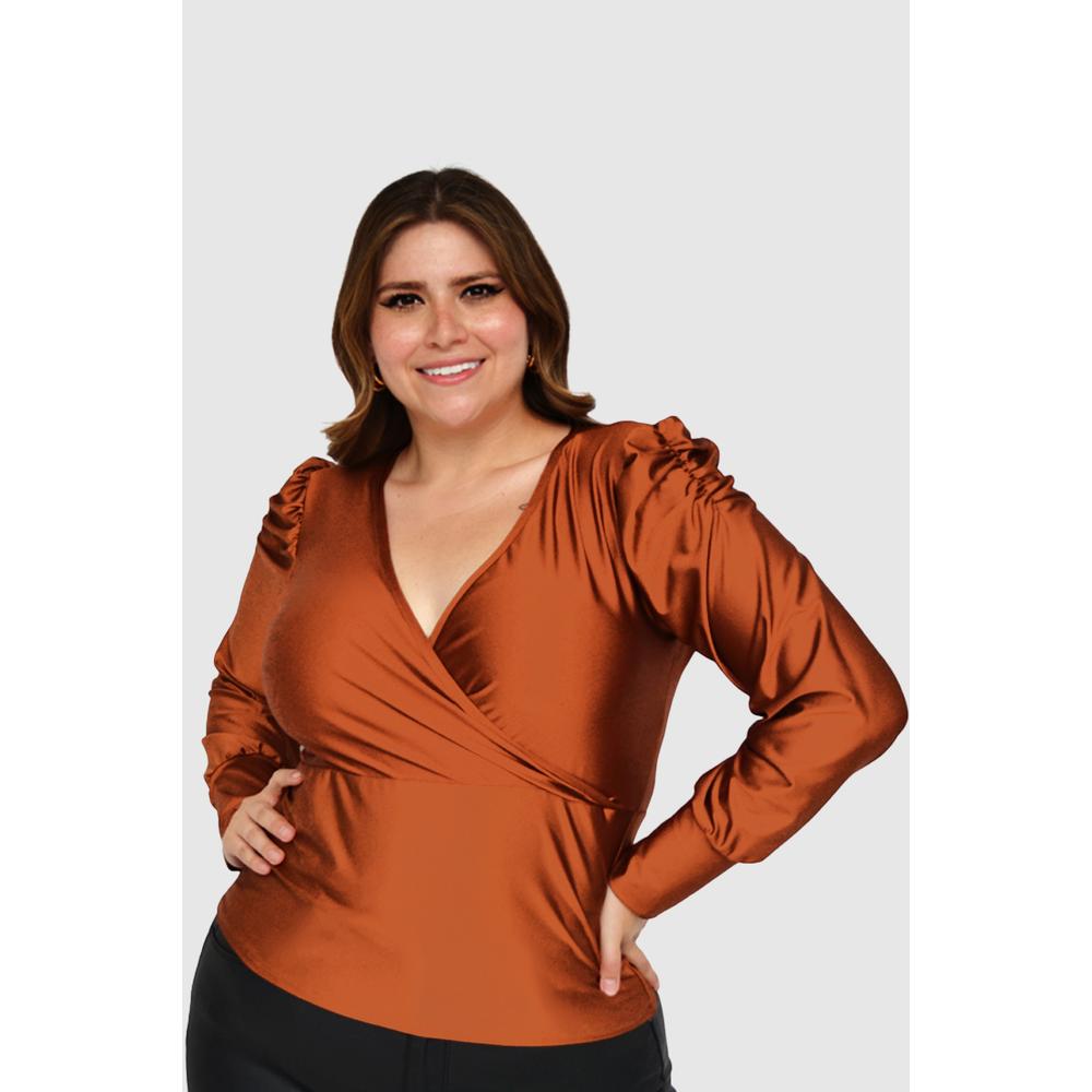 Blusa Formal de Satín Roman Fashion Chedrón