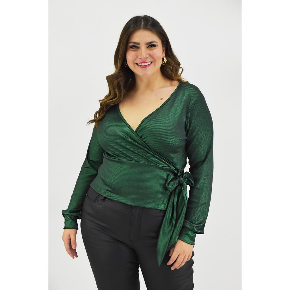 Foto 2 pulgar | Blusa Roman Fashion Verde para Mujer