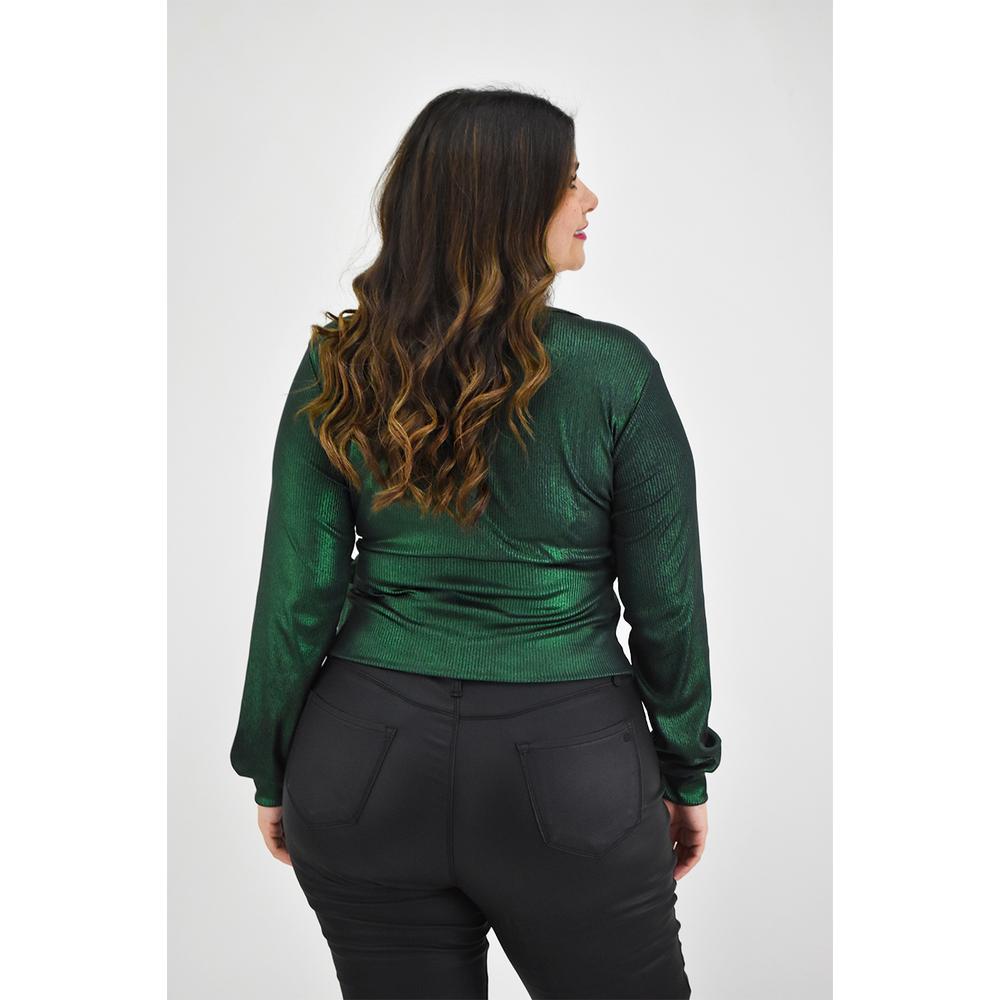 Foto 4 pulgar | Blusa Roman Fashion Verde para Mujer
