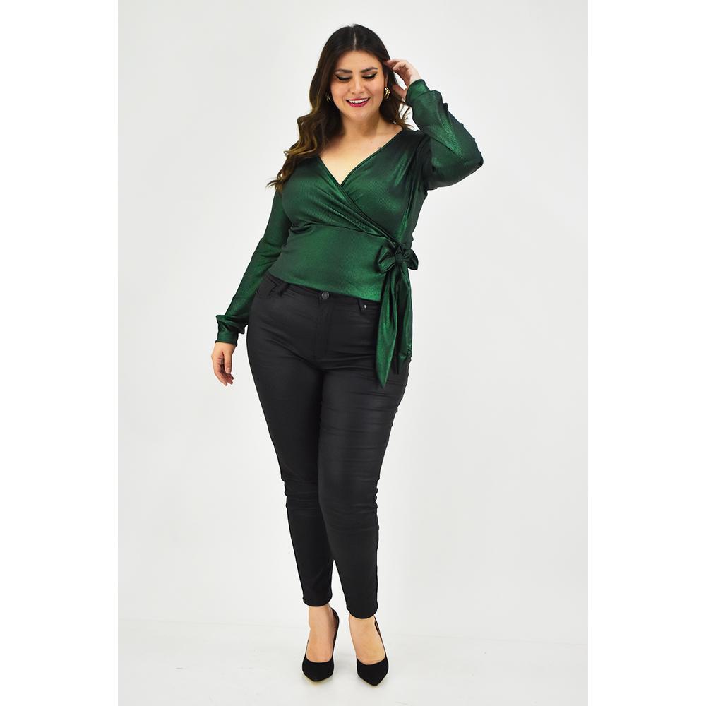 Foto 6 pulgar | Blusa Roman Fashion Verde para Mujer