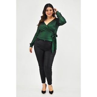 Foto 5 | Blusa Roman Fashion Verde para Mujer