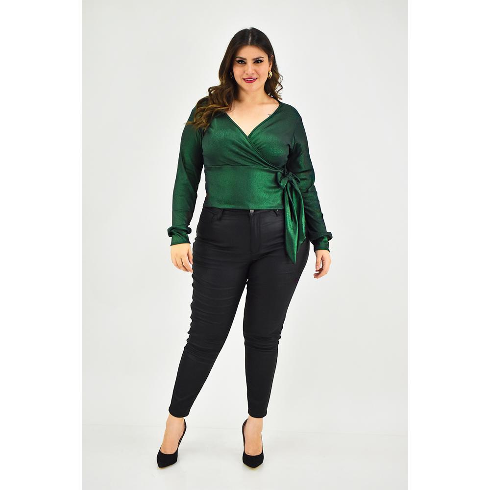 Foto 7 pulgar | Blusa Roman Fashion Verde para Mujer
