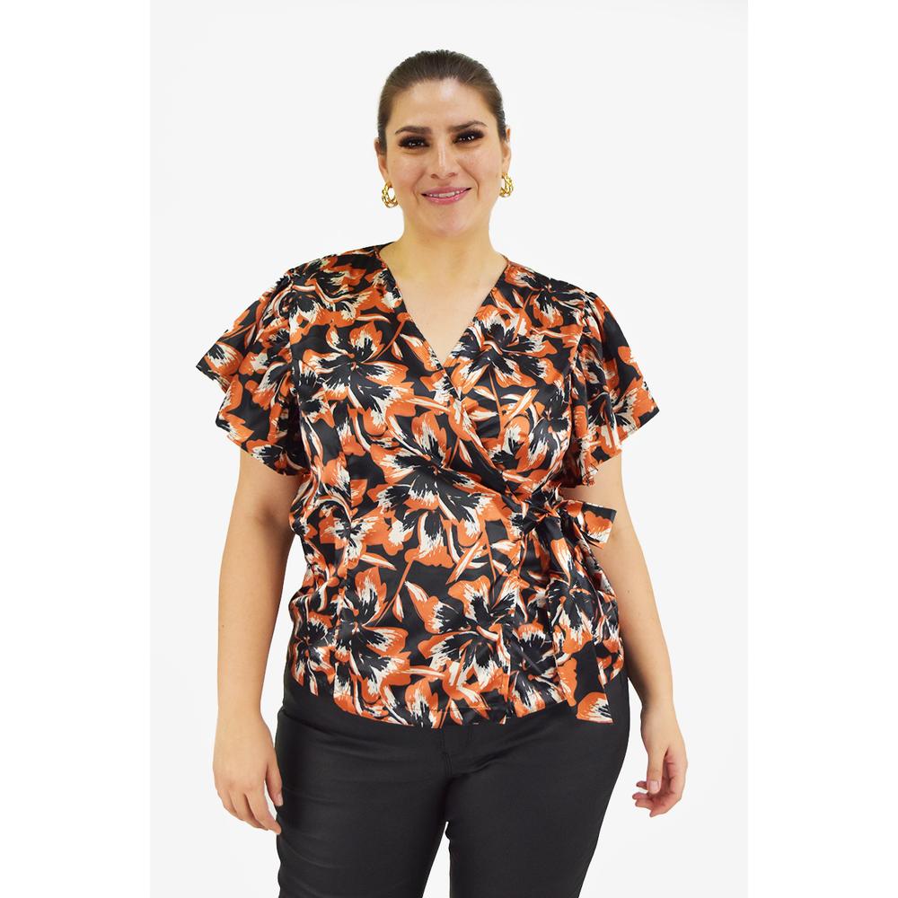Blusa Manga Mariposa Roman Fashion Tallas Extras 1840 Negro