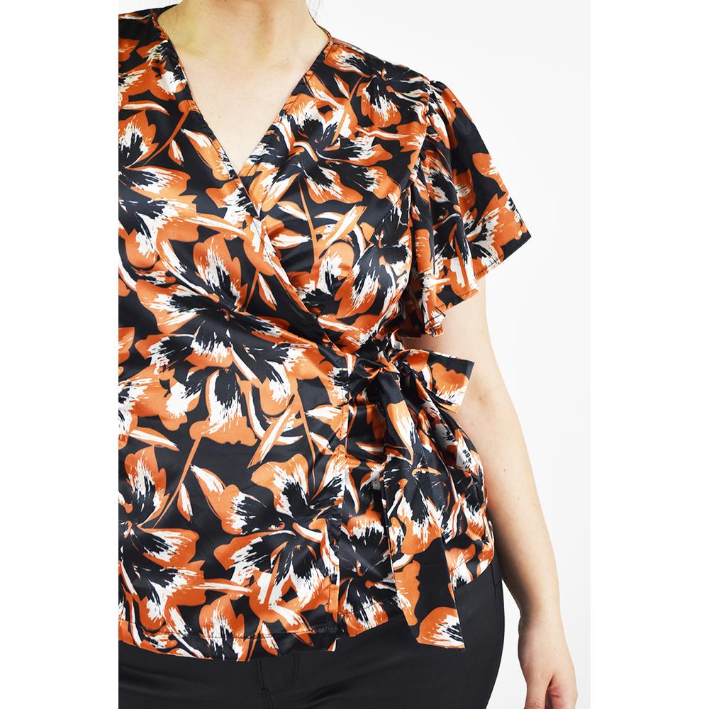 Foto 5 pulgar | Blusa Manga Mariposa Roman Fashion Tallas Extras 1840 Negro
