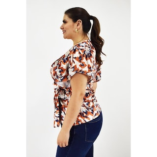 Foto 2 | Blusa Manga Mariposa Roman Fashion Tallas Extras 1840 Blanco