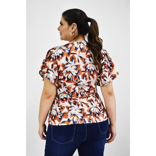 Foto 3 | Blusa Manga Mariposa Roman Fashion Tallas Extras 1840 Blanco