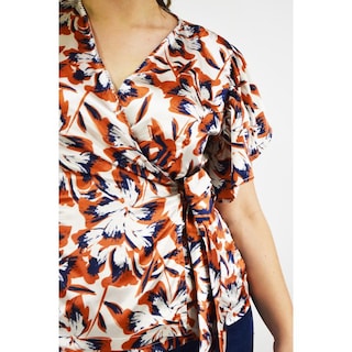 Foto 4 | Blusa Manga Mariposa Roman Fashion Tallas Extras 1840 Blanco
