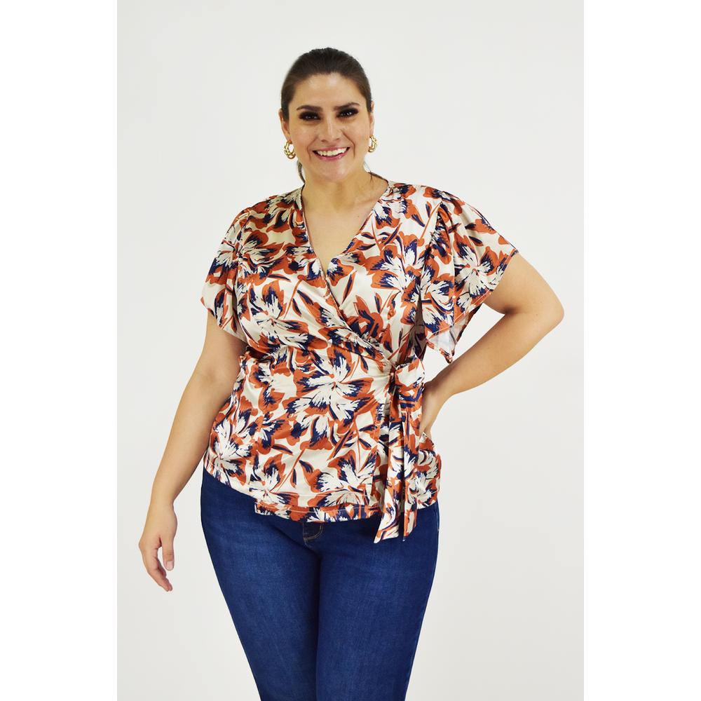 Foto 6 pulgar | Blusa Manga Mariposa Roman Fashion Tallas Extras 1840 Blanco