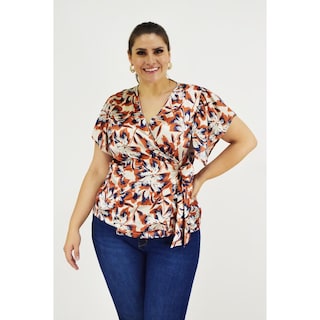 Foto 5 | Blusa Manga Mariposa Roman Fashion Tallas Extras 1840 Blanco