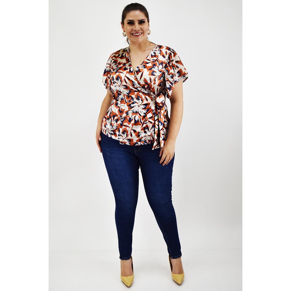 Foto 6 | Blusa Manga Mariposa Roman Fashion Tallas Extras 1840 Blanco