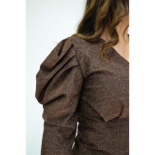 Foto 4 | Blusa Glitter Roman Fashion Cobre Tallas Extras