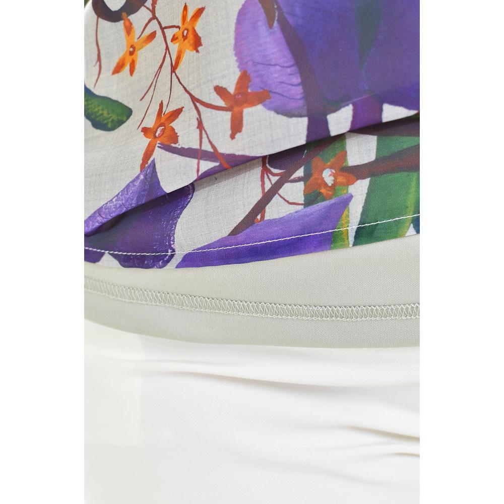 Foto 5 pulgar | Blusa Estampada Román Fashion Tallas Extras Estampado Lila para Mujer
