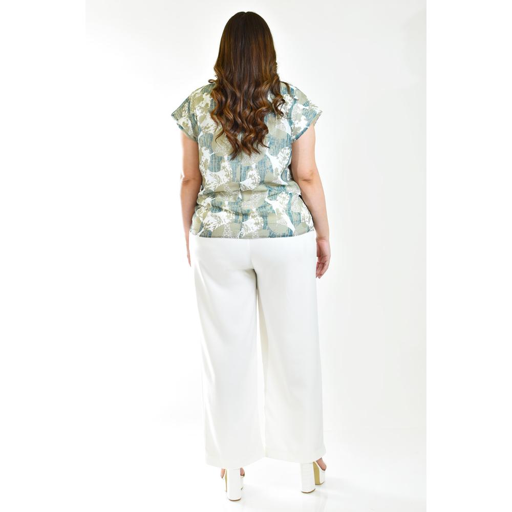 Foto 4 pulgar | Blusa Estampada Roman Fashion Tallas Extras 011 Verde