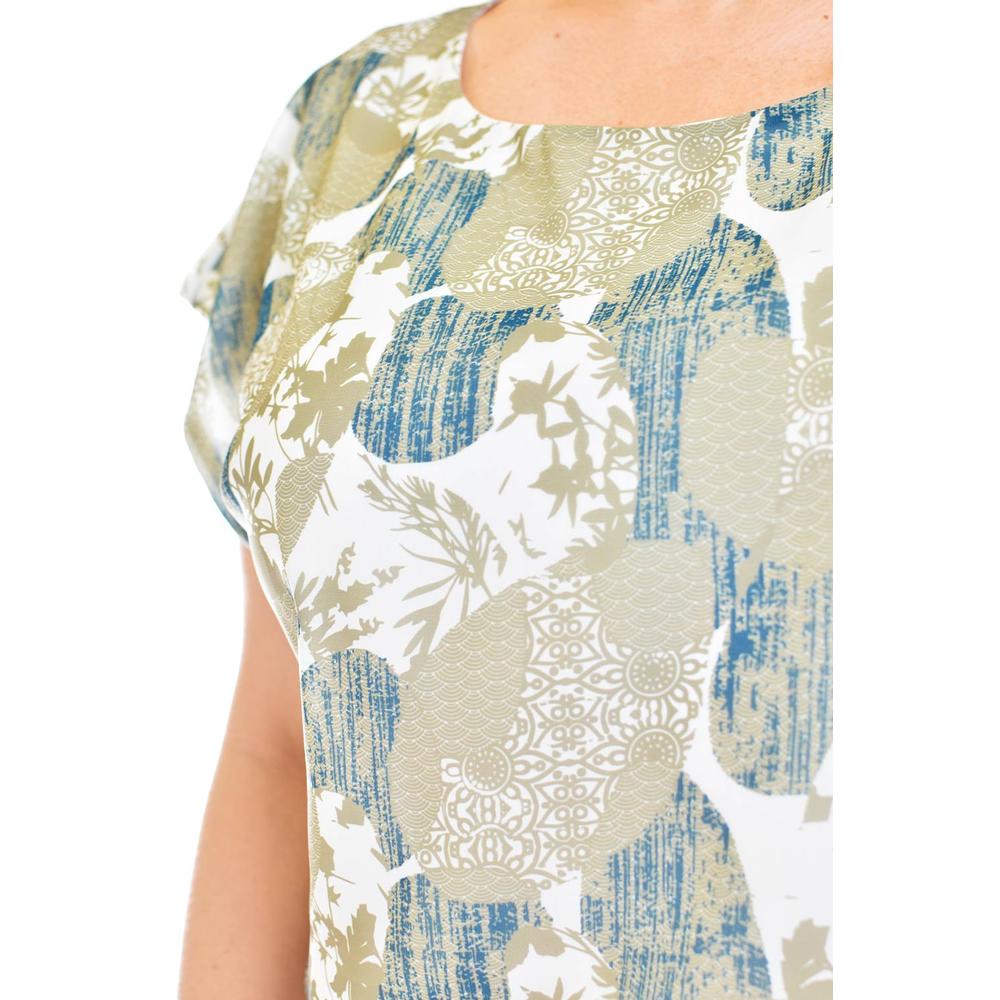 Foto 5 pulgar | Blusa Estampada Roman Fashion Tallas Extras 011 Verde
