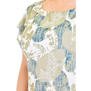 Foto 4 | Blusa Estampada Roman Fashion Tallas Extras 011 Verde