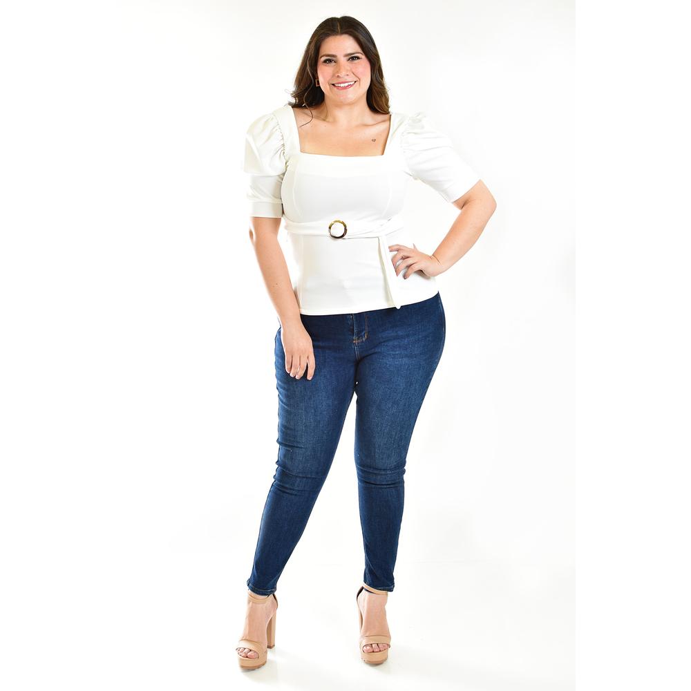 Foto 2 pulgar | Blusa Roman Fashion Blanca para Mujer