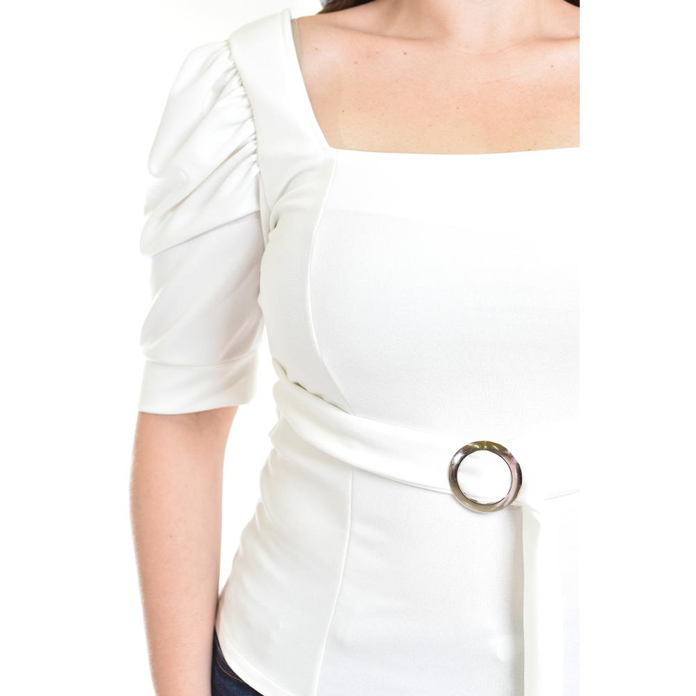 Foto 5 pulgar | Blusa Roman Fashion Blanca para Mujer
