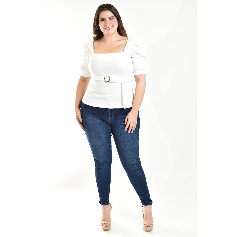 Foto 6 pulgar | Blusa Roman Fashion Blanca para Mujer