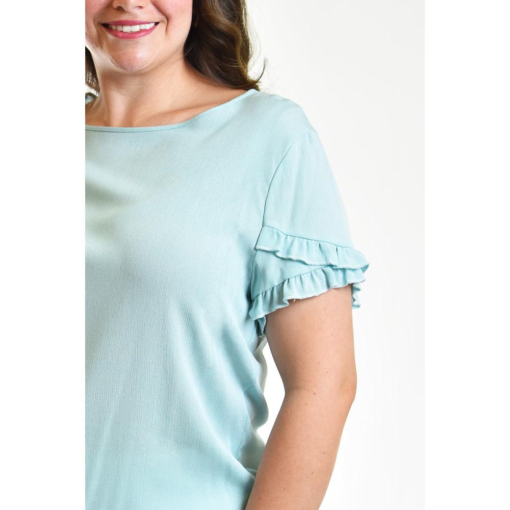 Foto 5 pulgar | Blusa Roman Fashion Azul Tallas Extras para Mujer