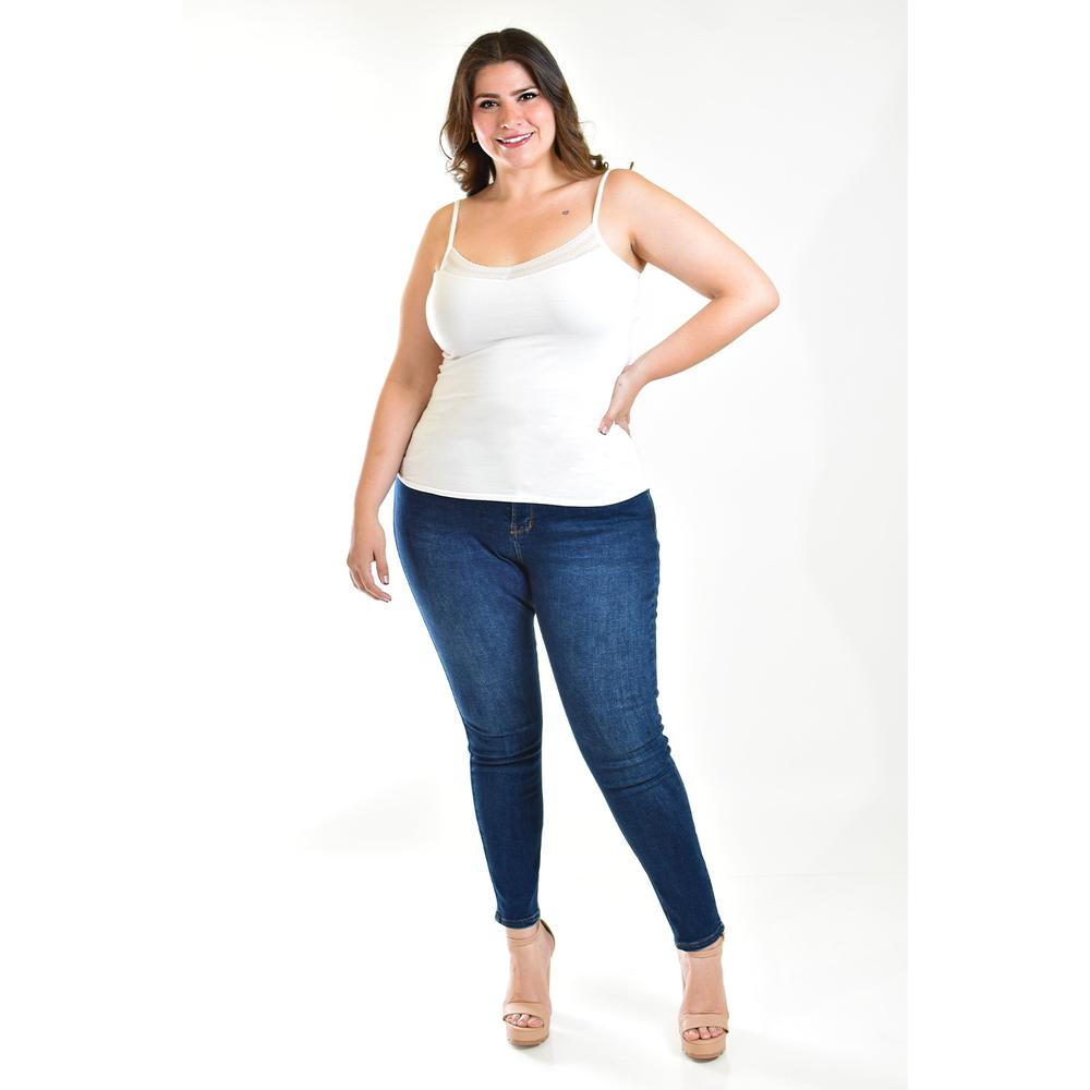 Foto 6 pulgar | Camiseta Básica De Tirantes Roman Fashion /tallas Extras, 001 (blanco) Blanco