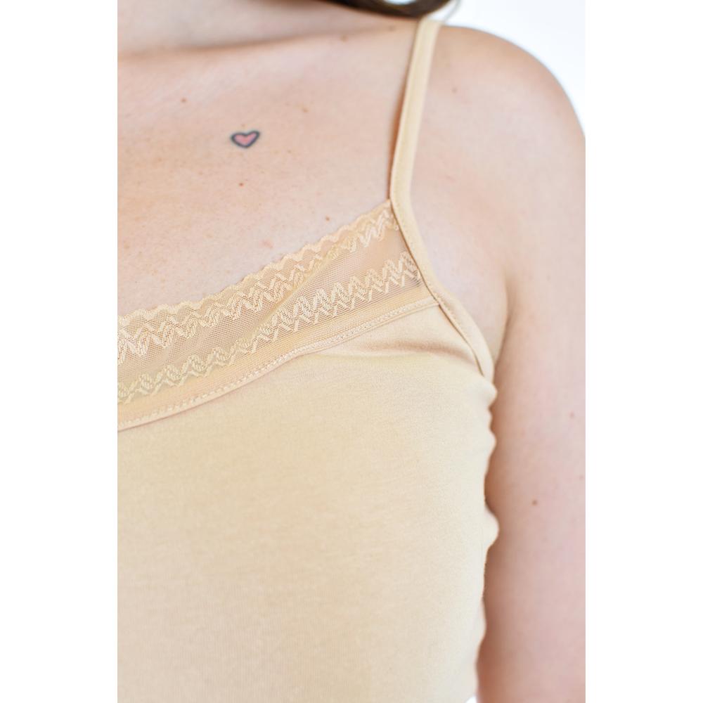 Foto 5 pulgar | Camiseta Básica de Tirantes Roman Fashion Nude Tallas Extras para Mujer