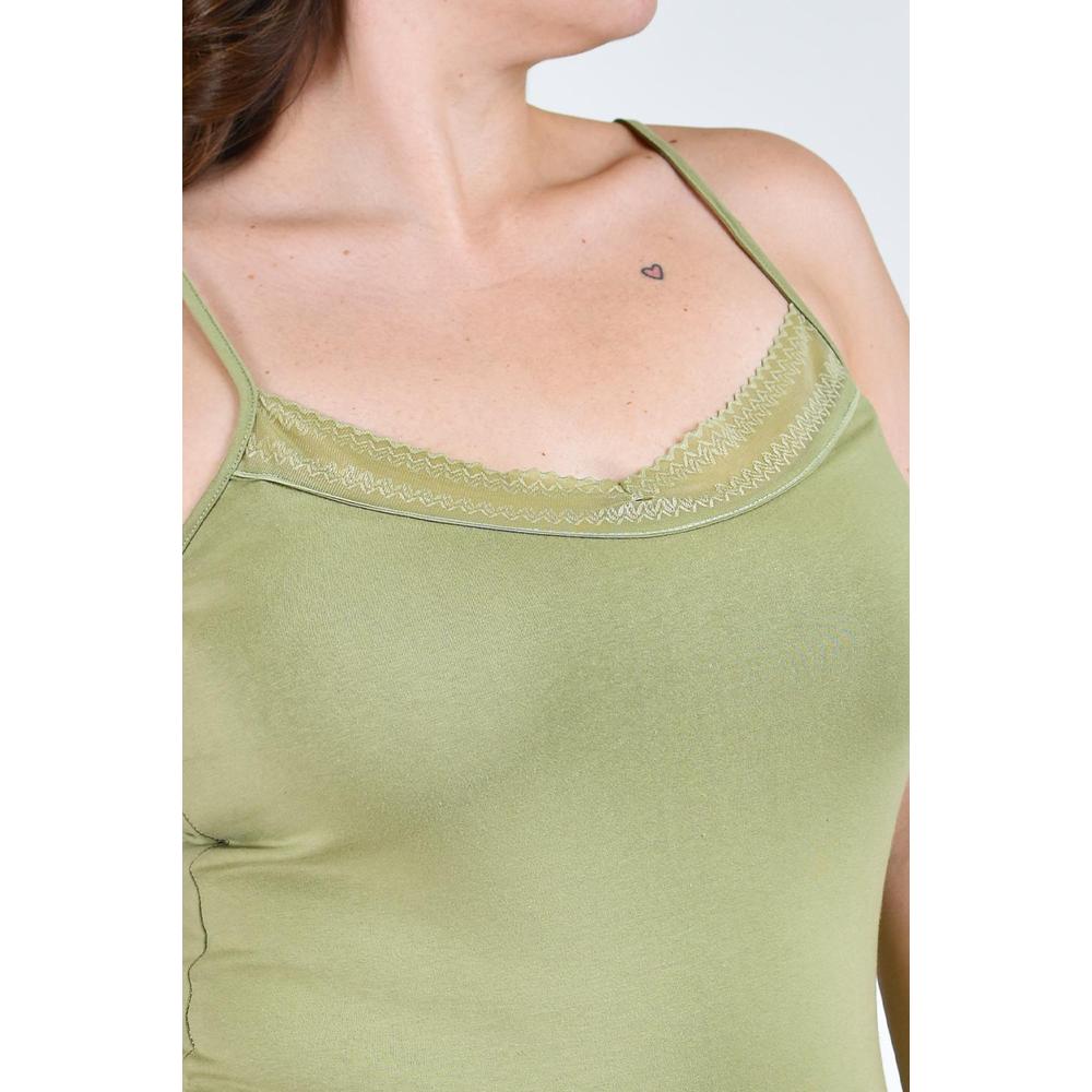 Foto 5 pulgar | Camiseta Básica De Tirantes Roman Fashion /tallas Extras, 001 (pistache) Verde