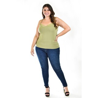 Foto 6 | Camiseta Básica De Tirantes Roman Fashion /tallas Extras, 001 (pistache) Verde
