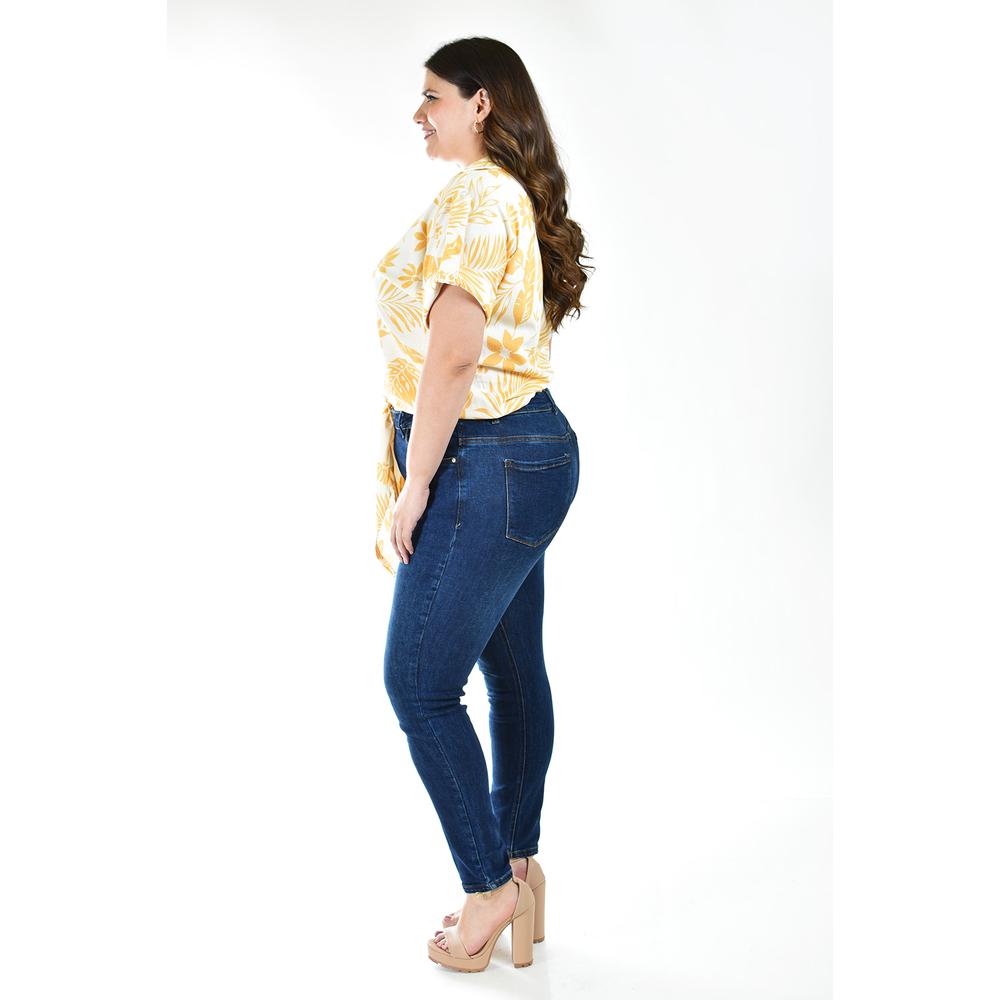 Foto 4 pulgar | Blusa Fresca Con Moño Roman Fashion /tallas Extras, 1819 (beige Flor) Beige