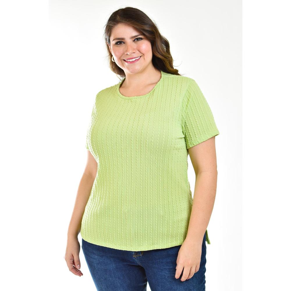 Foto 2 pulgar | Blusa Asimetrica Roman Fashion /tallas Extras, 014 (verde) Verde