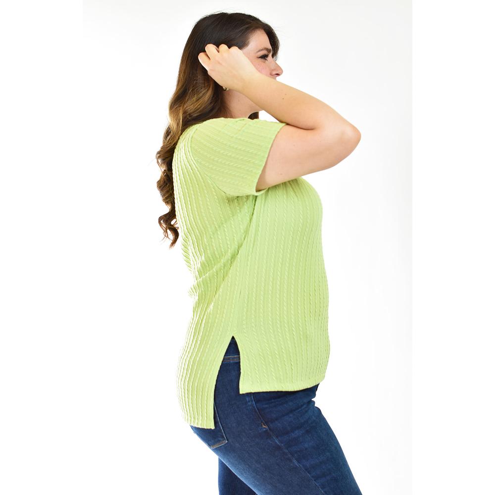 Foto 3 pulgar | Blusa Asimetrica Roman Fashion /tallas Extras, 014 (verde) Verde