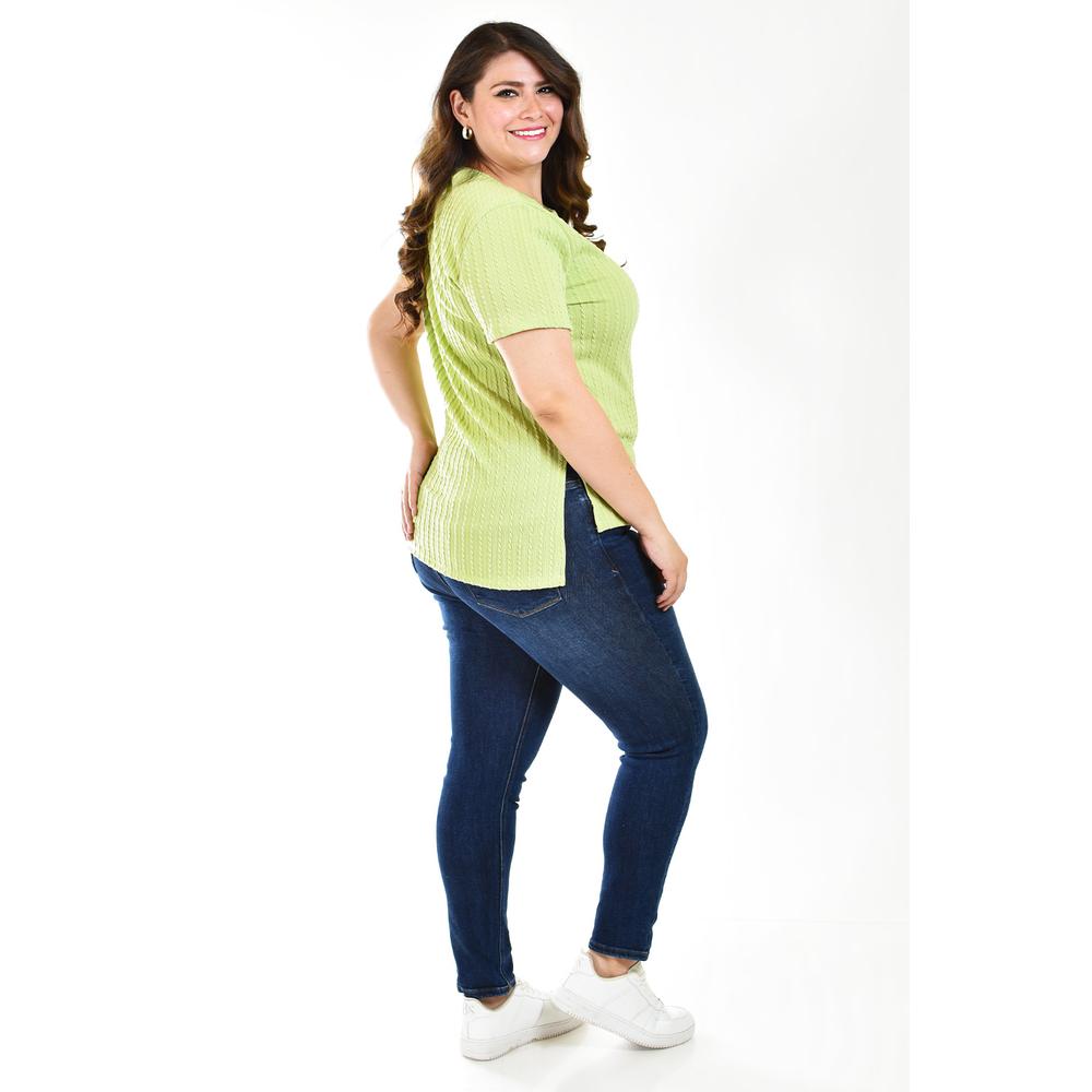 Foto 4 pulgar | Blusa Asimetrica Roman Fashion /tallas Extras, 014 (verde) Verde