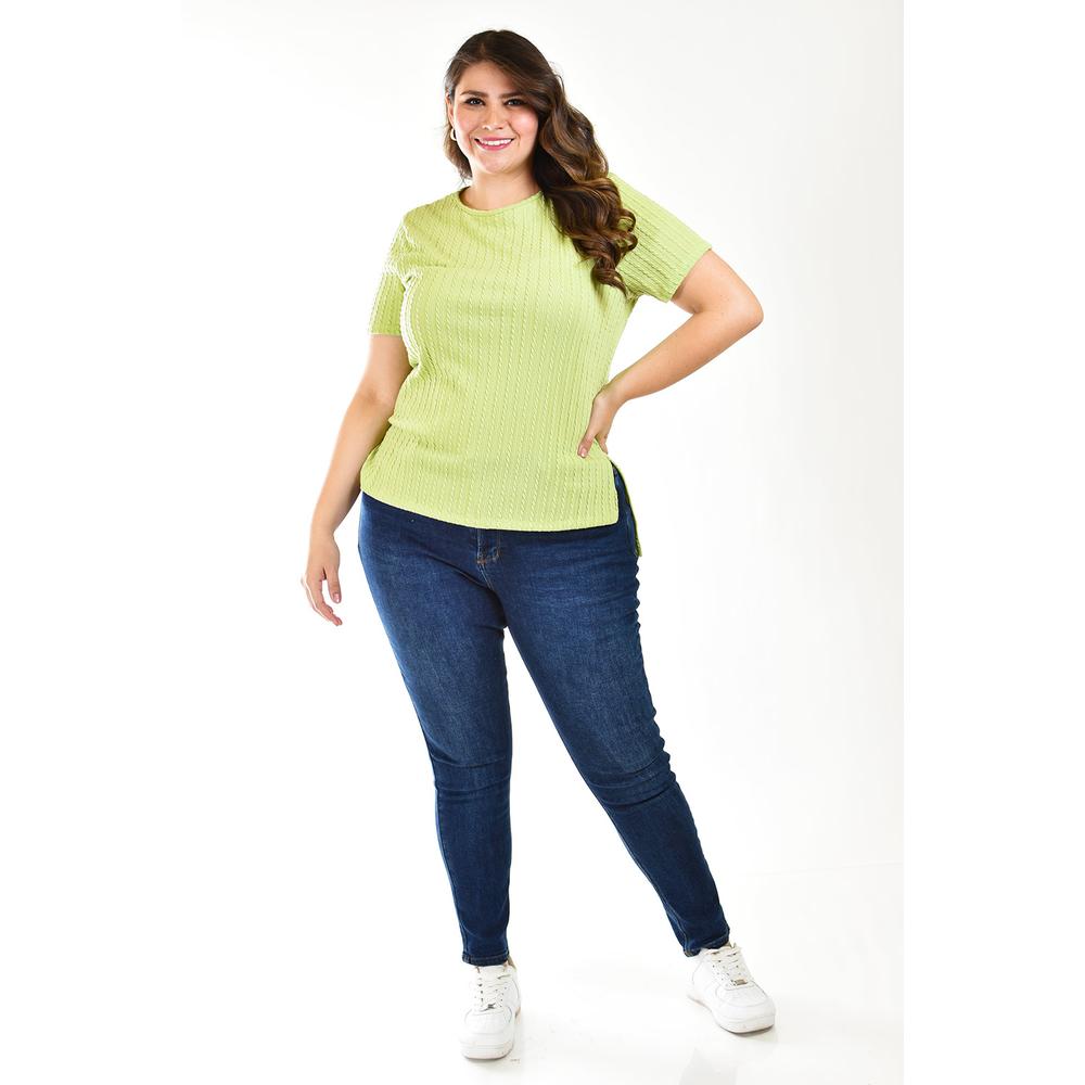 Foto 6 pulgar | Blusa Asimetrica Roman Fashion /tallas Extras, 014 (verde) Verde