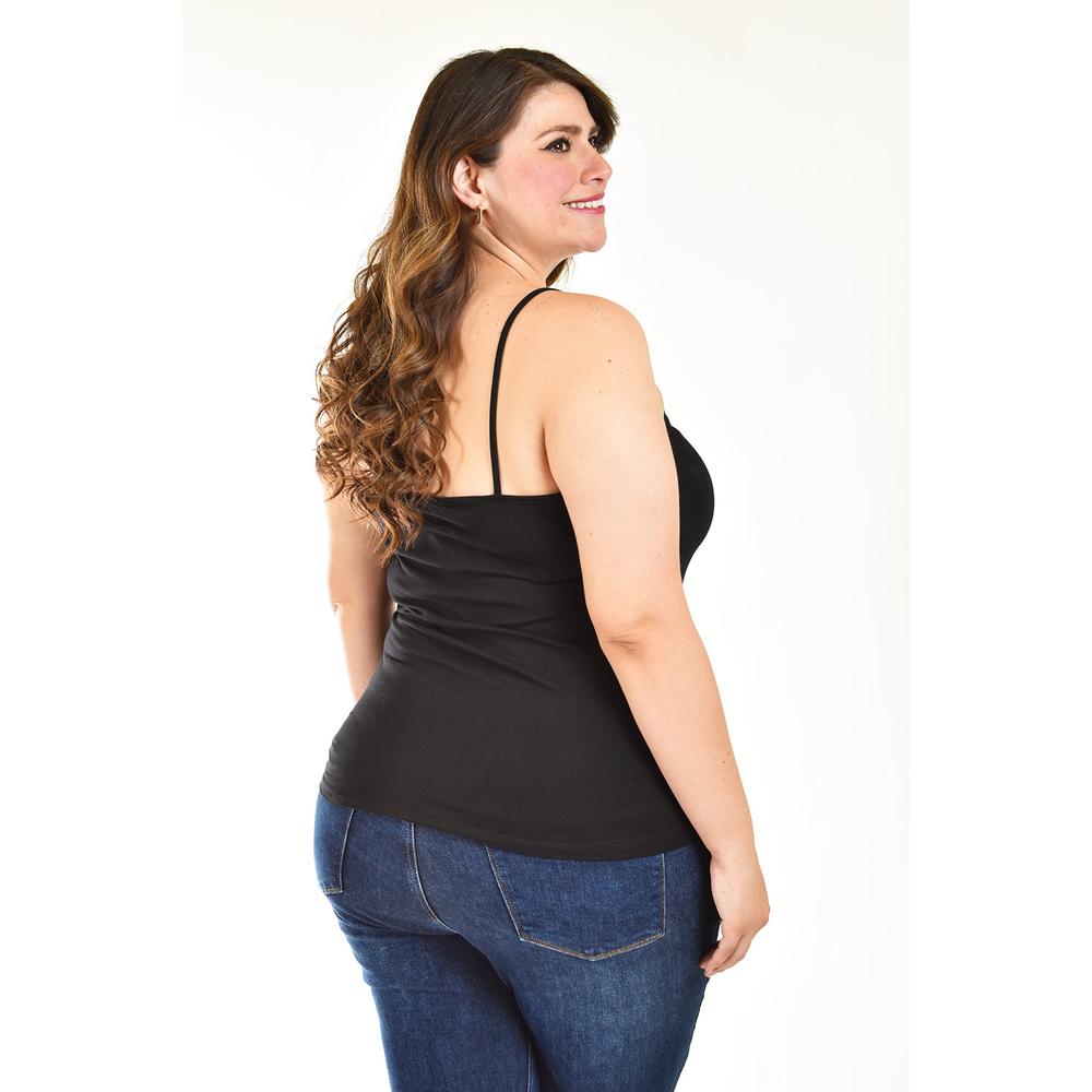 Foto 4 pulgar | Camiseta Básica De Tirantes Roman Fashion /tallas Extras, 001 (negro) Negro