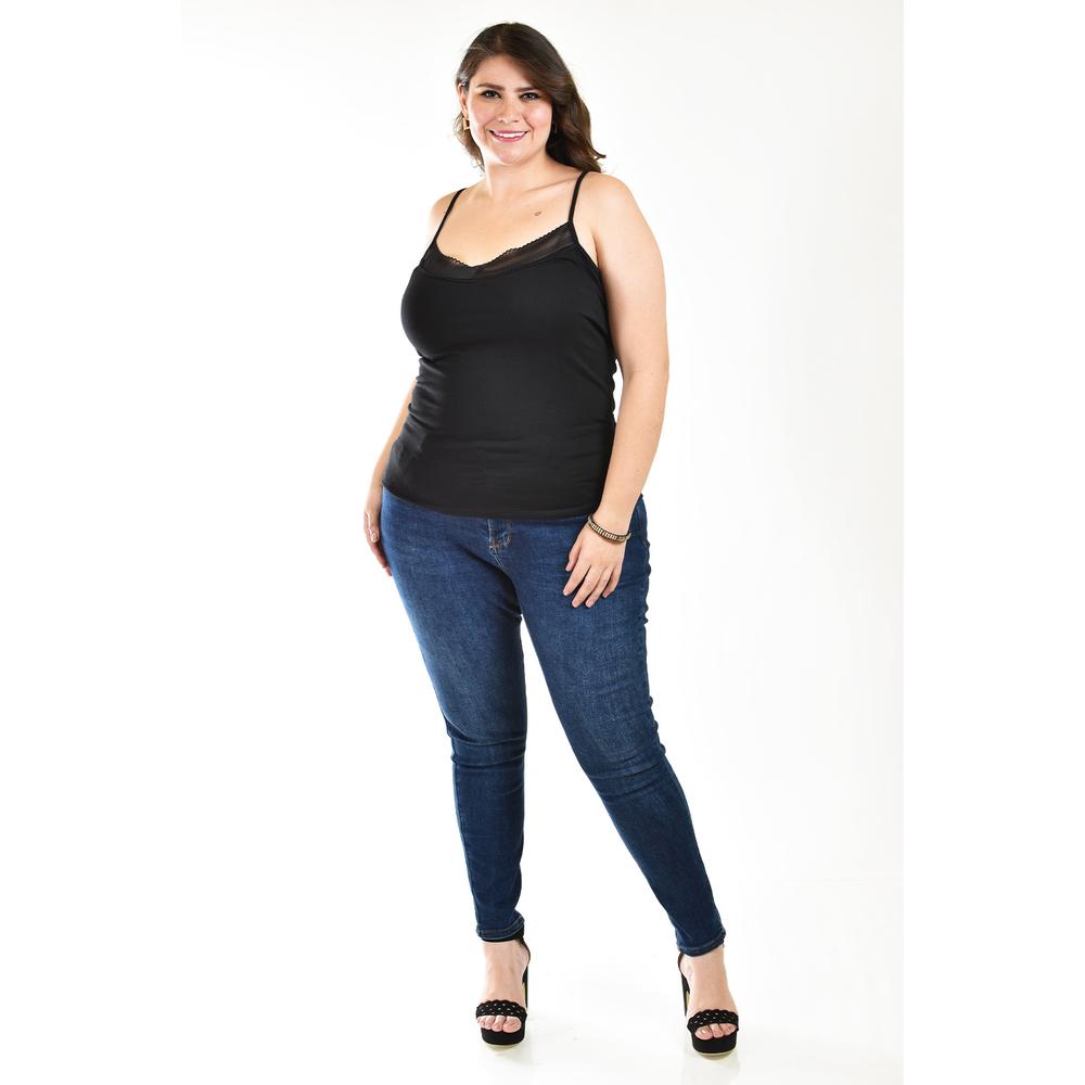 Foto 6 pulgar | Camiseta Básica De Tirantes Roman Fashion /tallas Extras, 001 (negro) Negro