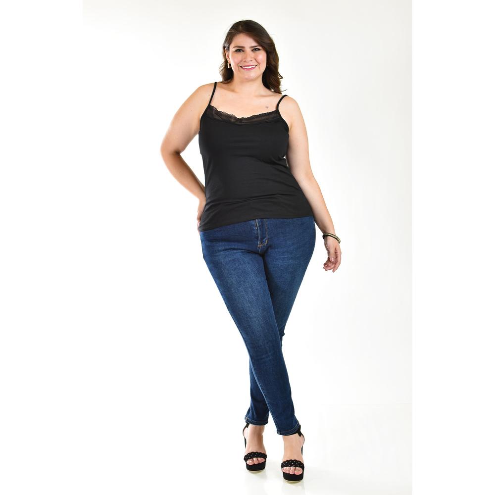 Foto 7 pulgar | Camiseta Básica De Tirantes Roman Fashion /tallas Extras, 001 (negro) Negro