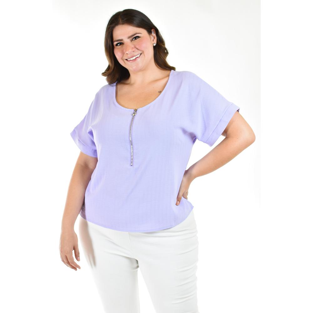 Foto 6 pulgar | Blusa Roman Fashion Lila para Mujer