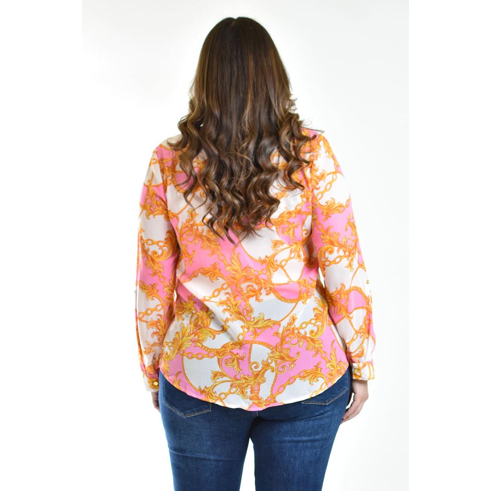 Foto 4 pulgar | Blusa Roman Fashion Rosa para Mujer