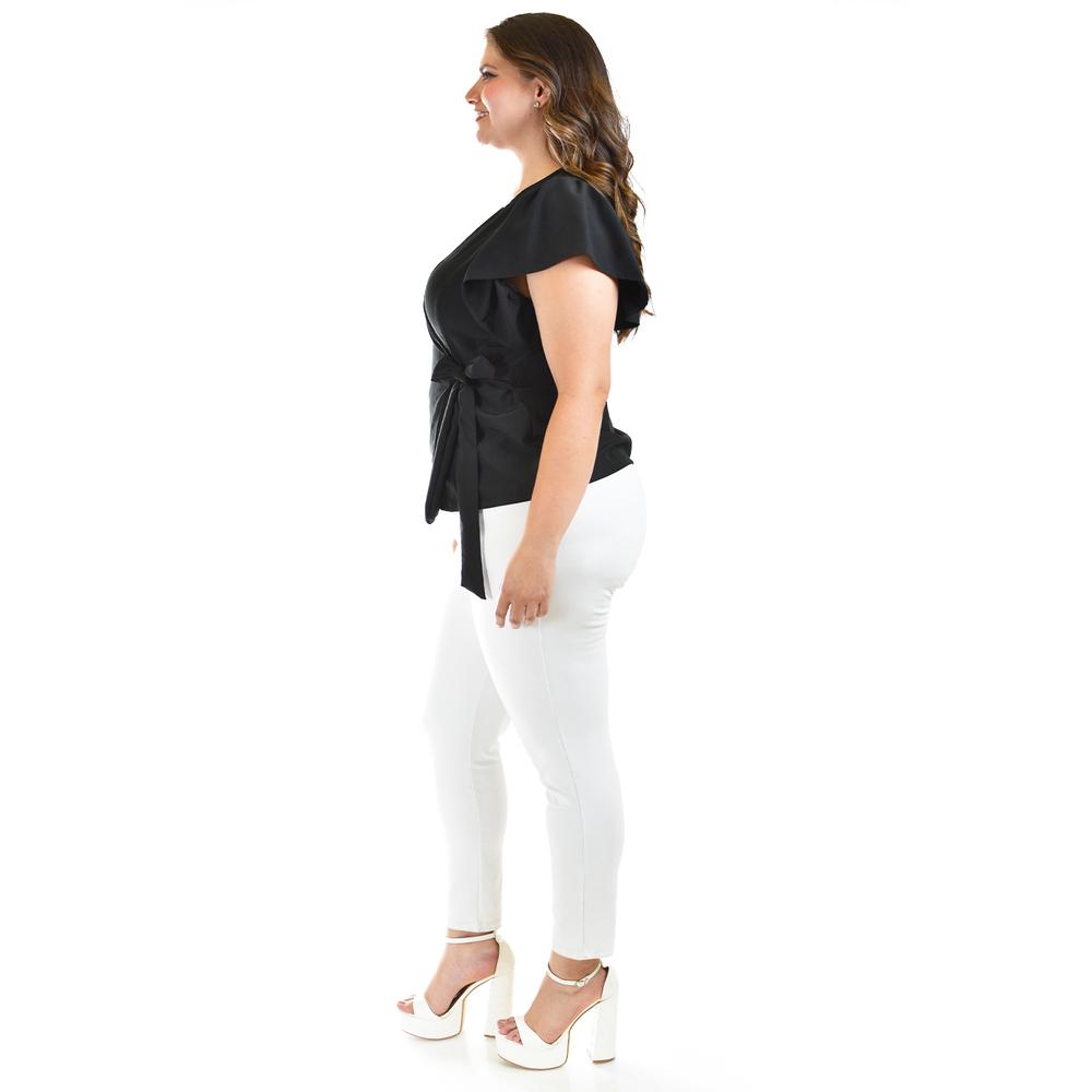 Foto 2 | Blusa Manga Mariposa Roman Fashion /tallas Extras, 1840 (negro) Negro