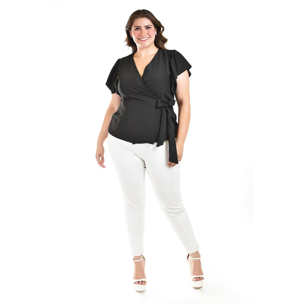 Foto 6 pulgar | Blusa Manga Mariposa Roman Fashion /tallas Extras, 1840 (negro) Negro