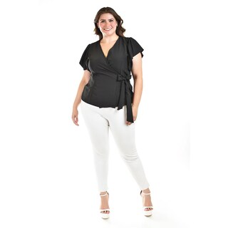 Foto 5 | Blusa Manga Mariposa Roman Fashion /tallas Extras, 1840 (negro) Negro