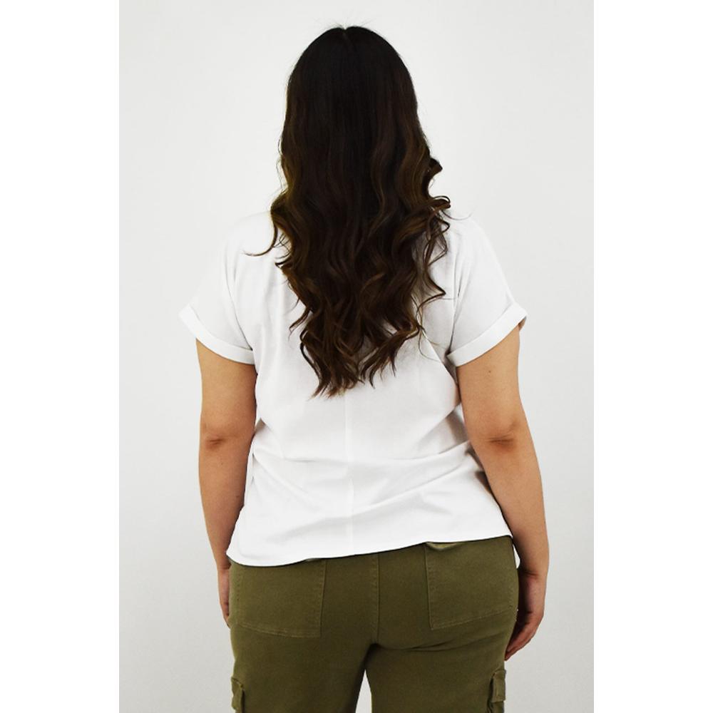 Foto 4 pulgar | Camisa De Lino Roman Fashion /tallas Extras, 2295 (blanco) Blanco