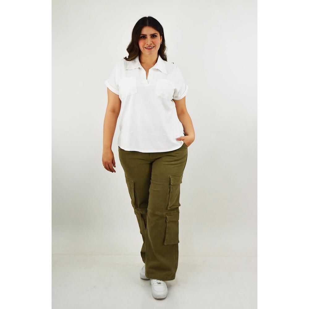 Foto 5 | Camisa De Lino Roman Fashion /tallas Extras, 2295 (blanco) Blanco