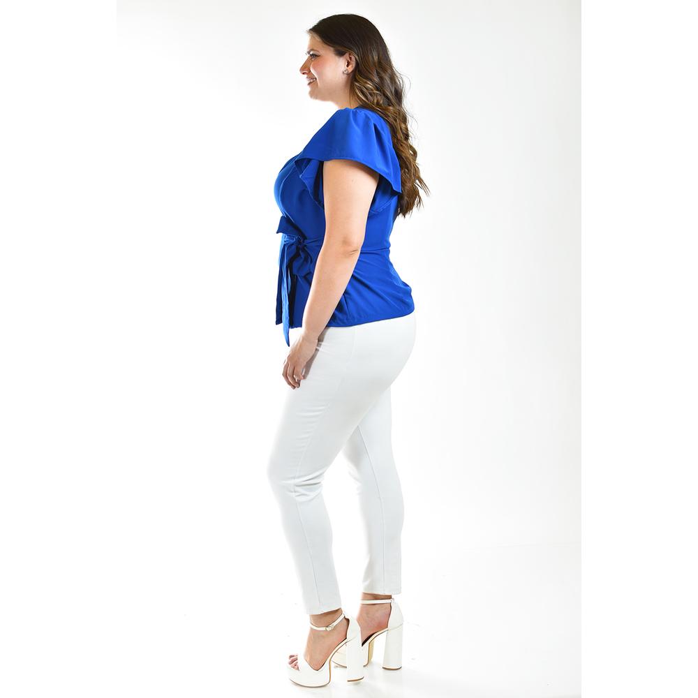 Foto 2 | Blusa Manga Mariposa Roman Fashion /tallas Extras, 1840 (azul Rey) Azul